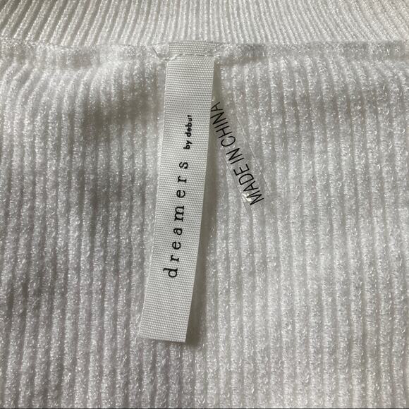 dreamers Winter White Sweater size S NEW Slouchy Soft Rib Stitch - Picture 7 of 9